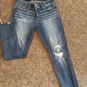 Buckle Blue Skinny Distressed Jeans